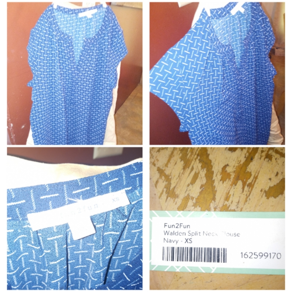 Slit kneck shirt
